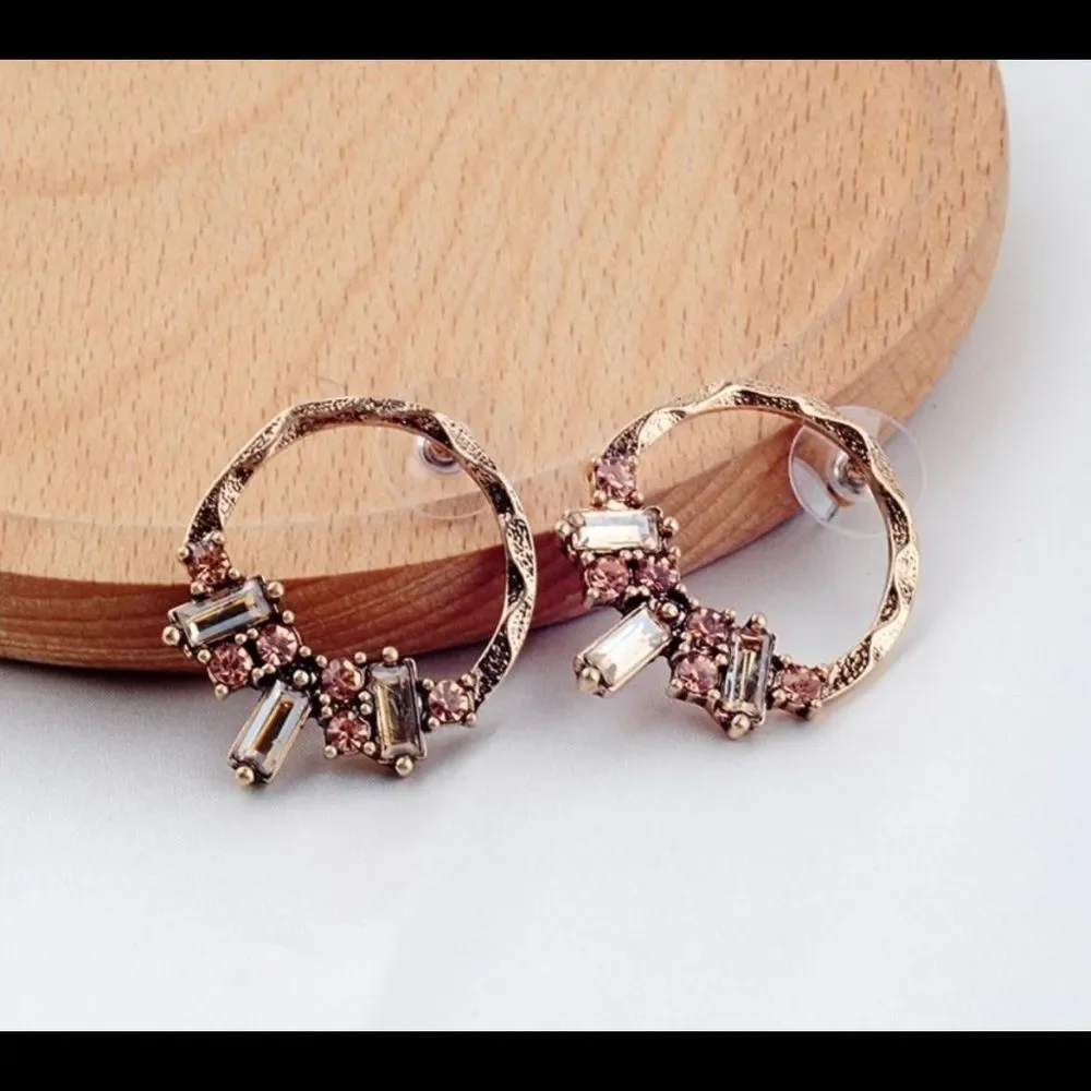 Cubic Zirconia Hoop Earrings - Picture 4 of 4